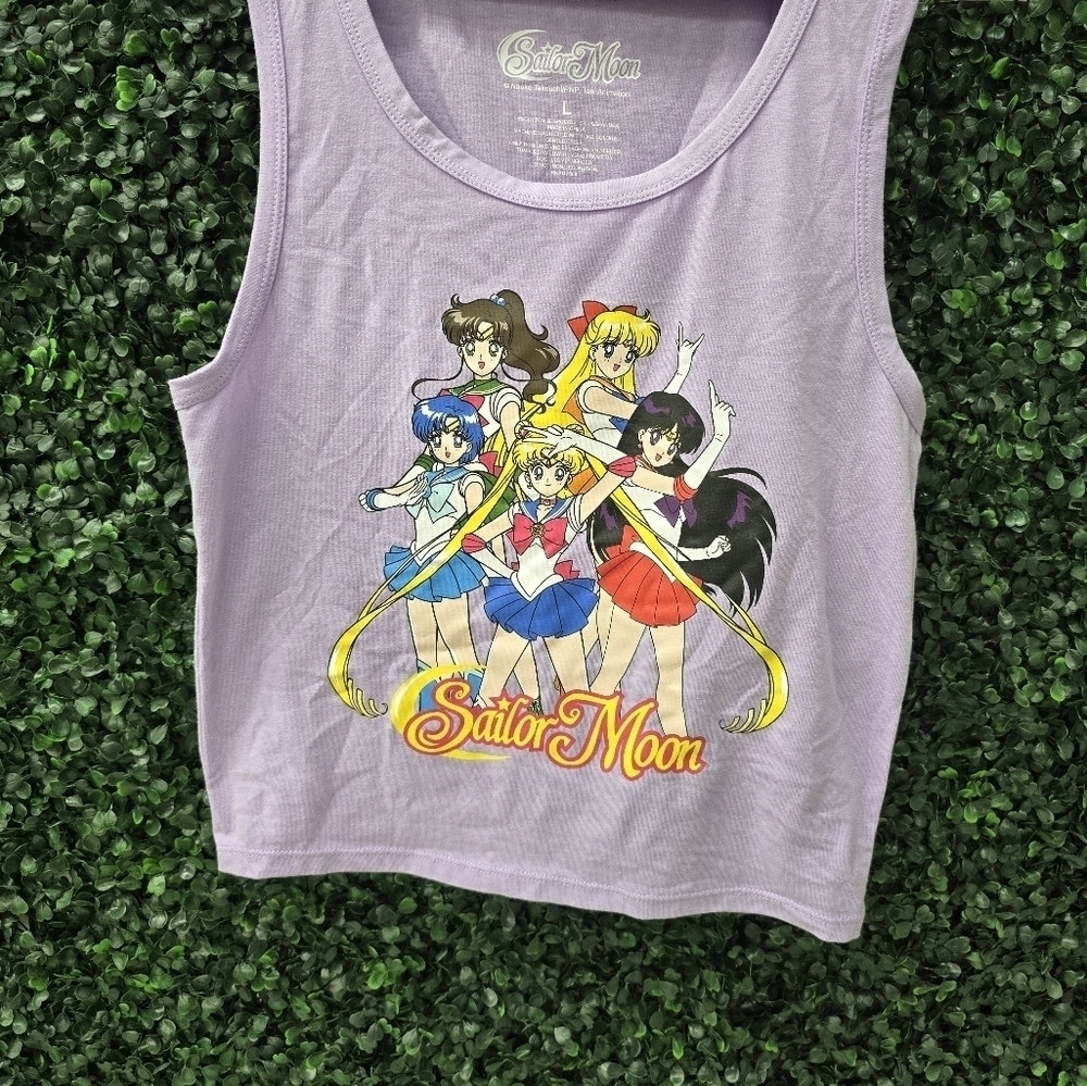 Sailor Moon Purple Graphic Tank Top Size L